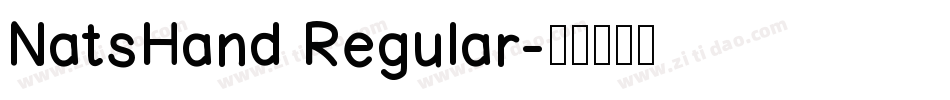NatsHand Regular字体转换